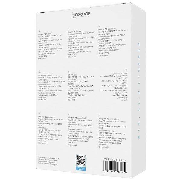 Фото - Мережевий зарядний пристрій Proove Pure GaN 30W (Type-C) black (WCPU30012201)