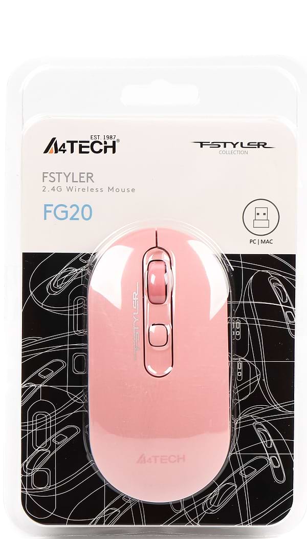 Фото - Миша бездротова A4tech Fstyler FG20 (Pink)