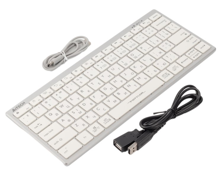 Фото - Клавіатура бездротова A4tech Fstyler FBX51C (White)