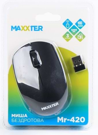 Фото - Миша бездротова Maxxter Mr-420 USB Black