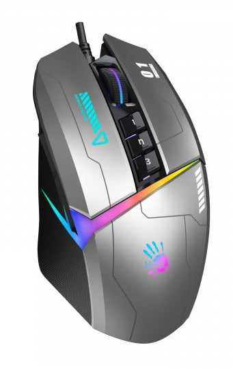Фото - Мышь проводная игровая Bloody W60 Max (Gun Grey)