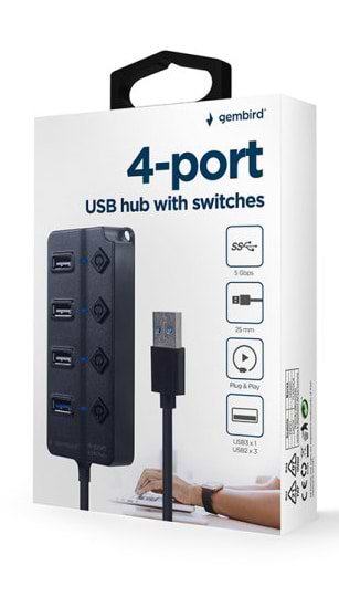 Фото - Хаб USB Gembird UHB-U3P1U2P3P-01