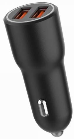 Фото - Автомобильное зарядное устройство Gembird 2xUSB-A 18W QC3.0 Black (TA-UC-A2QC36-CAR-01)