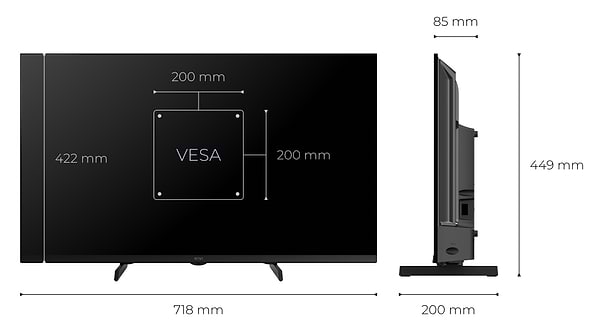 Фото - Уцінка - Телевізор KIVI 32H720QB