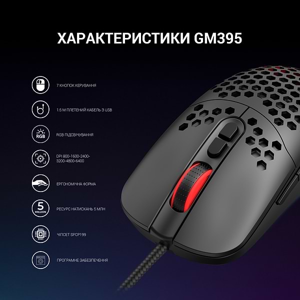 Фото - Миша дротова ігрова GamePro USB Black (GM395)