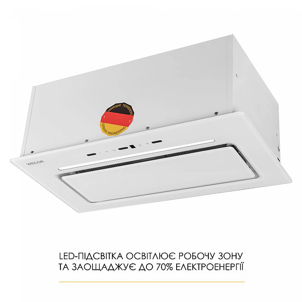 Фото - Вытяжка встраиваемая Weilor LUMINA WBG 68 WHITE