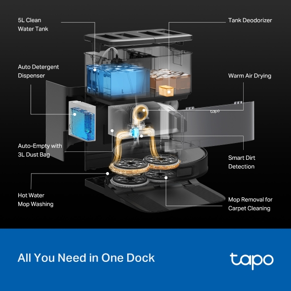 Фото - Робот-пылесос моющий TP-Link Tapo RV50 Pro Omni
