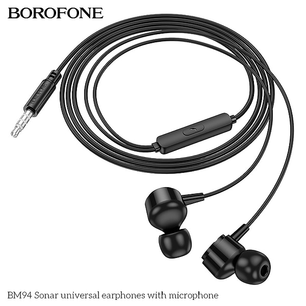 Фото - Наушники вкладыши проводные BOROFONE BM94 Black (6941991115820)