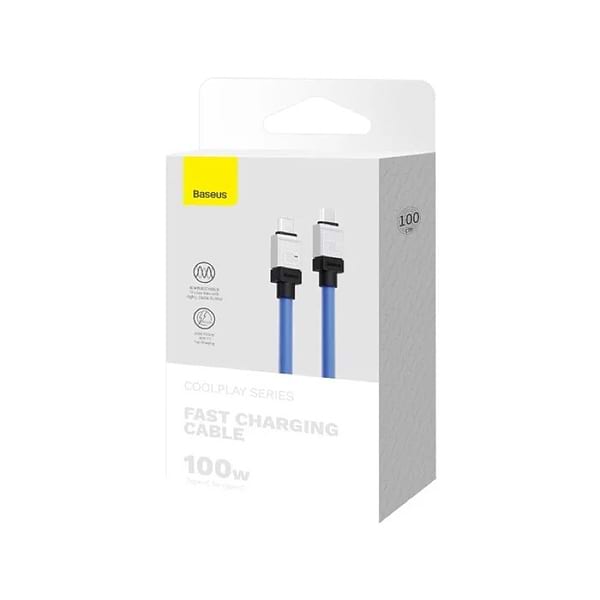 Фото - Кабель синхронізації даних Baseus CoolPlay Series Fast Charging Type-C to Type-C 100W 1m Blue (CAKW000203)