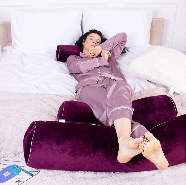 Фото - Подушка валик MirSon №8127 Velvet Line 28-0002 Excalibur EcoSilk 60х16 см (2200006249023)