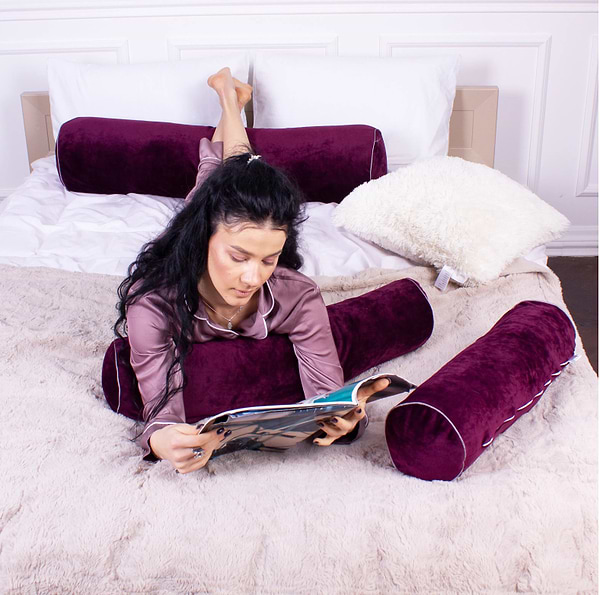 Фото - Подушка валик MirSon №8127 Velvet Line 28-0002 Excalibur EcoSilk 60х16 см (2200006249023)