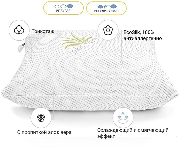 Фото - Подушка стандартна MirSon антиалергенна №774 alberto Thinsulate пружна 70х70 см (2200001486973)