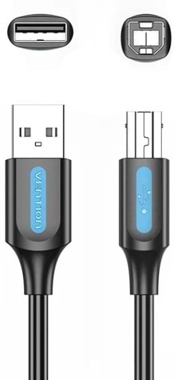 Фото - Кабель USB type A - USB type B Vention USB AM-BM, 1.0 м (COQBF)