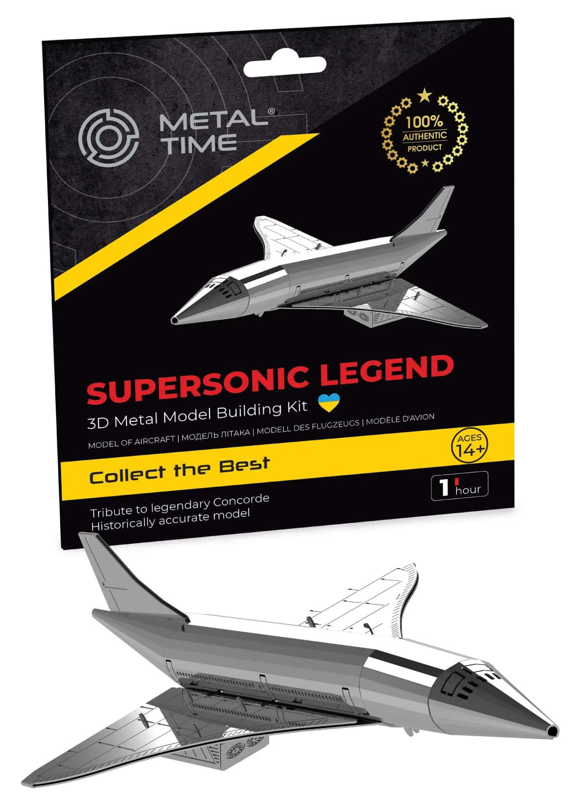 Металевий конструктор Metal Time Supersonic Legend Concorde Airplane (MT078) - Фото 1