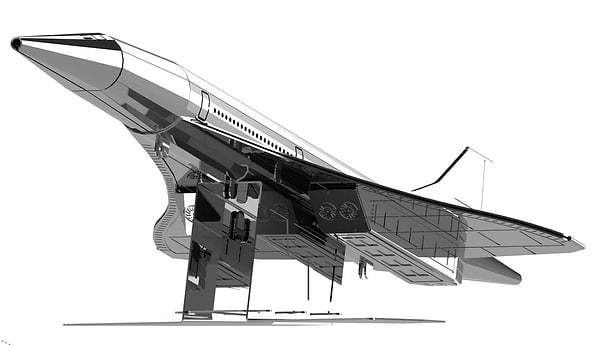 Фото - Металлический конструктор Metal Time Supersonic Legend Concorde Airplane (MT078)