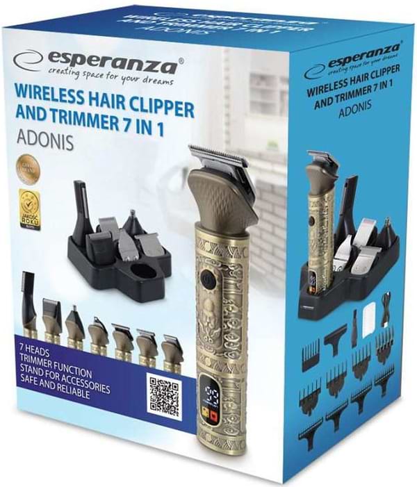 Фото - Машинка для стрижки волос Esperanza 7в1 HairClipper+7-IN-1Trim (EBC006)