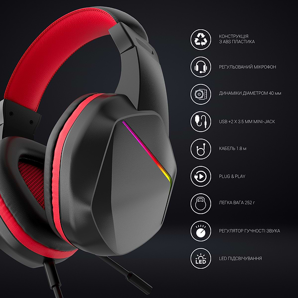 Фото - Гарнитура проводная игровая GamePro Racer (HS311)