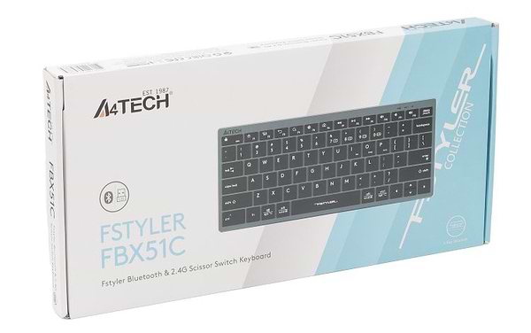 Фото - Клавіатура бездротова A4tech Fstyler FBX51C (Grey)