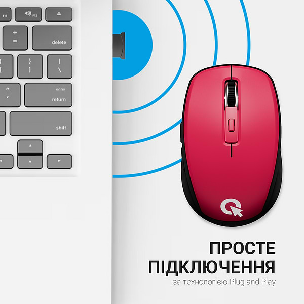 Фото - Мышь беспроводная OfficePro Red (M267R)