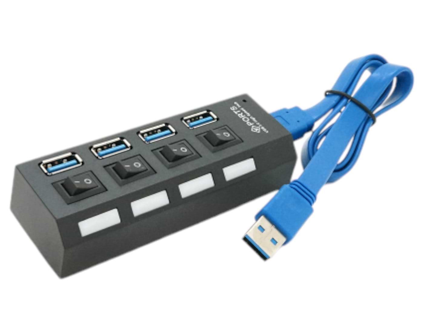 Хаб USB Voltronic USB 3.0, 4 порта (YT-3H4S/1TB) - Фото 1