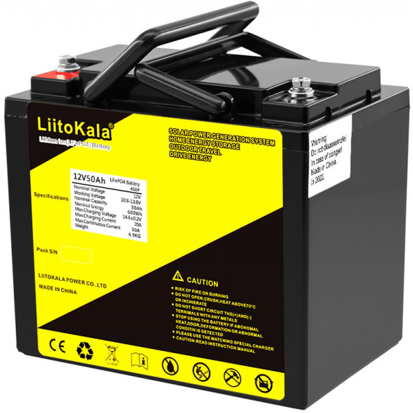 Акумулятор для ДБЖ LiitoKala 12V 50Ah LiFePO4