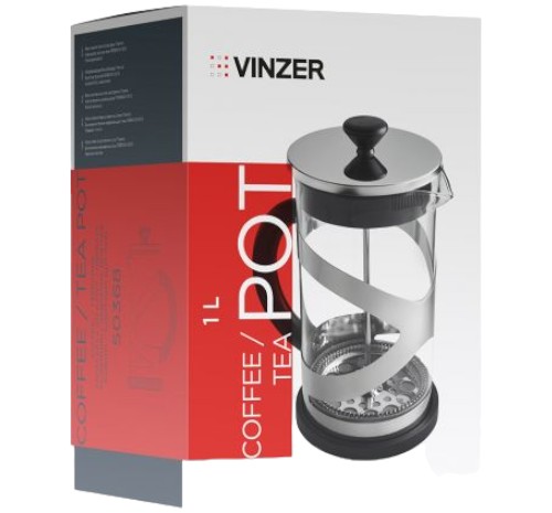 Фото - Френч-прес Vinzer 1000 мл (50368)