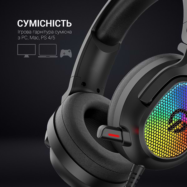 Фото - Гарнітура дротова ігрова GamePro HS1300 7.1 RGB