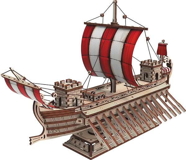 Фото - 3D пазли Mr.Playwood Корабель Імператорська Трірема "Чорний Скорпіон" (10112)