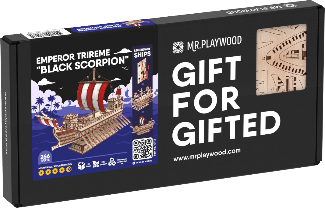 3D пазлы Mr.Playwood Корабль Императорская Трирема "Черный Скорпион" (10112)
