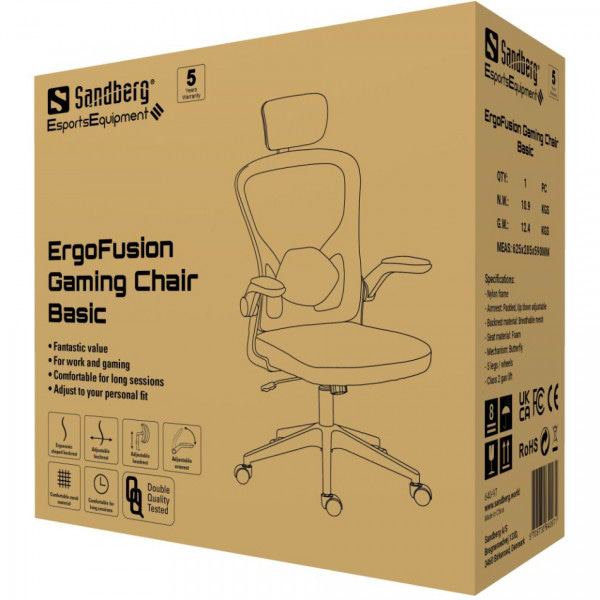Фото - Крісло для геймерів Sandberg ErgoFusion Gaming Chair Basic (640-97)