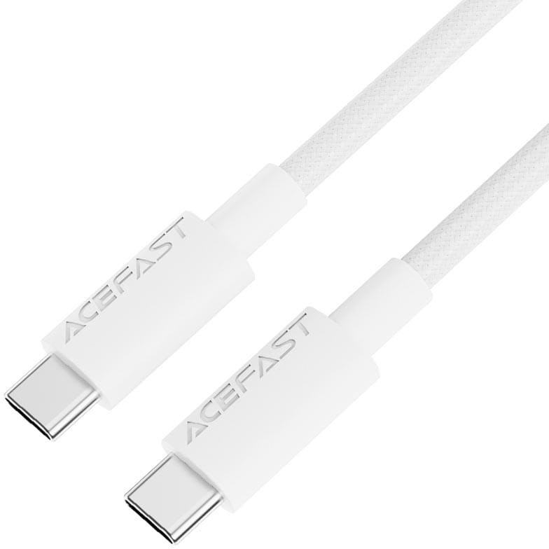 Кабель синхронізації даних AceFast C18-03 USB-C to USB-C White (6974316284253)