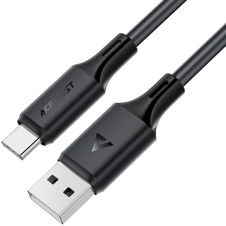 Кабель синхронізації даних AceFast C17-04 USB-A to USB-C Black (6974316284178)