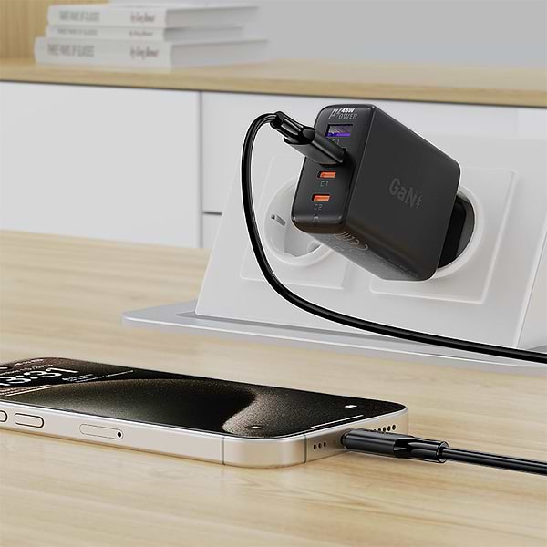 Фото - Кабель синхронізації даних AceFast C17-04 USB-A to USB-C Black (6974316284178)