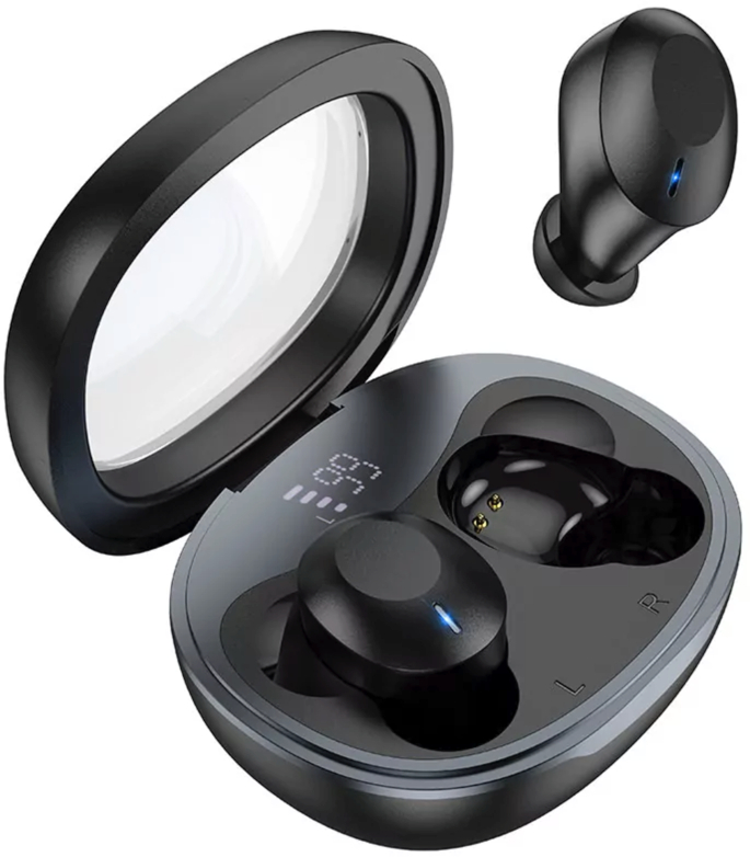 Навушники вкладиші бездротові TWS HOCO EQ3 Smart true wireless BT headset Black (6931474798558) - Фото 1