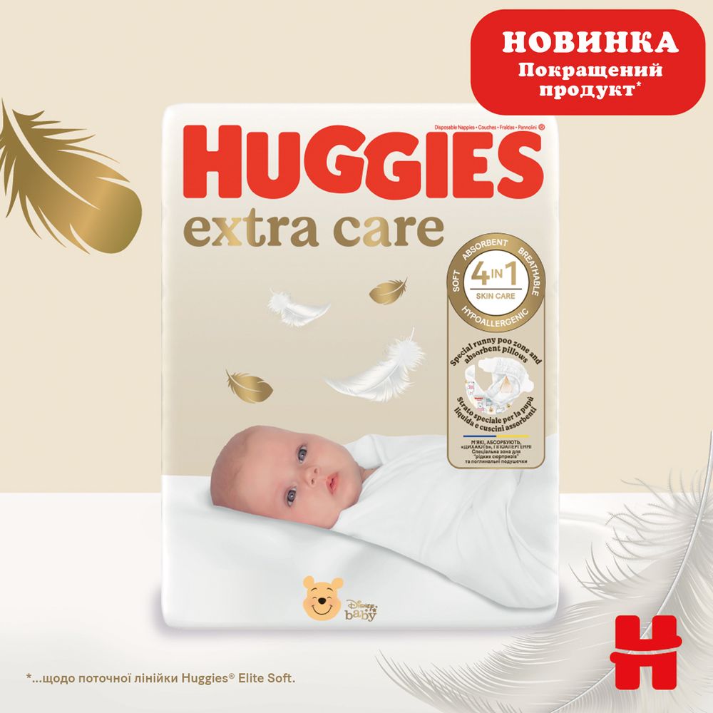Фото - Одноразовые подгузники Huggies Extra Care Size Размер 2 (3-6 кг), 24 шт. (5029053550275)
