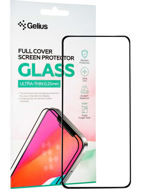 Защитное стекло для смартфона Gelius Full Cover Ultra-Thin 0.25mm for Samsung G991 (S21) Black (94574)