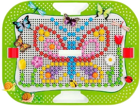 Купити Мозаїка для малюків Quercetti (300 фішок, 16 фігурок, дошка 28х20 cm) (0968-Q) - Фото 1 Мозаїка для малюків Quercetti (300 фішок, 16 фігурок, дошка 28х20 cm) (0968-Q) - Фото 1