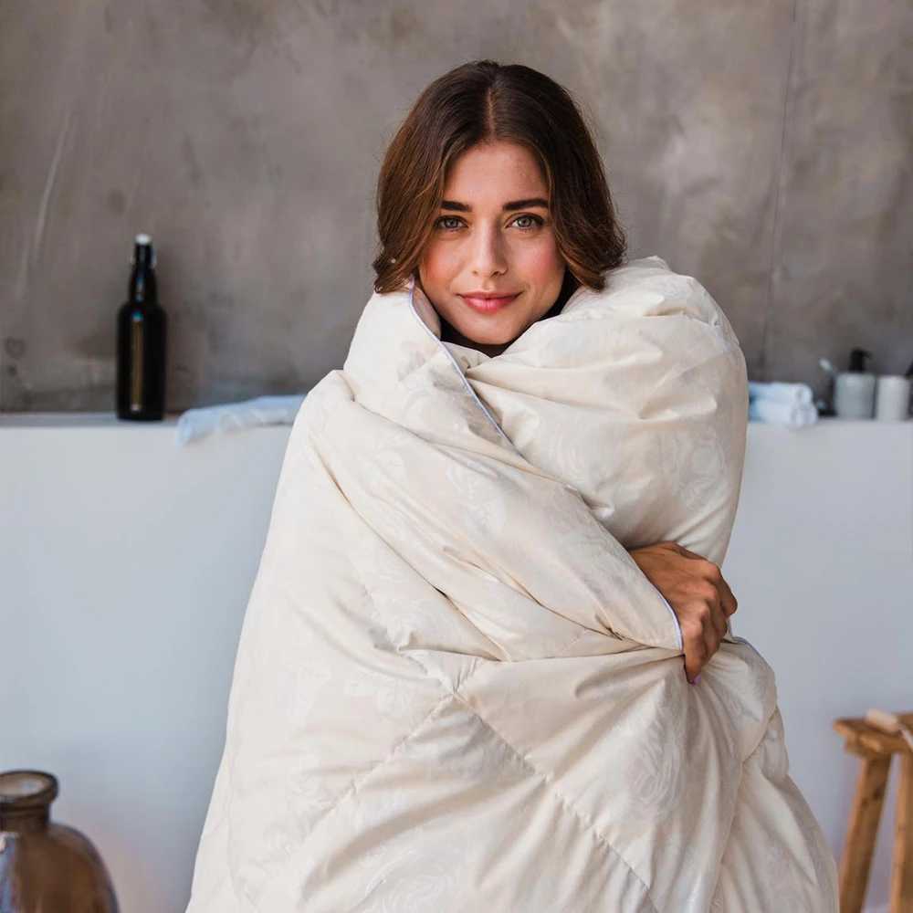 Фото - Ковдра зимова двоспальна MirSon Пух Екстра 042 172x205 см (2200000002716)