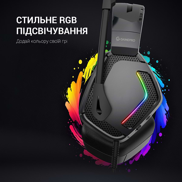 Фото - Гарнітура дротова ігрова GamePro HS605 RGB