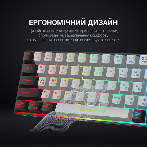 Фото - Клавіатура бездротова ігрова GamePro Wireless (GK935)