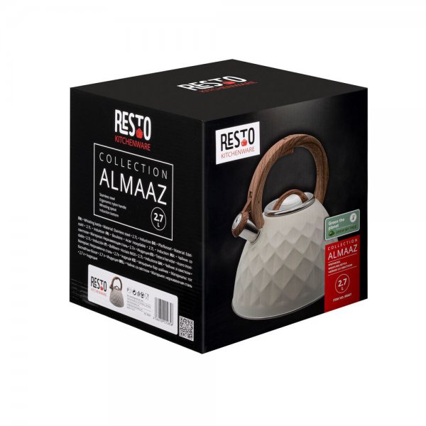 Фото - Уцінка - Чайник металевий RESTO ALMAAZ 2.7 л (90607)