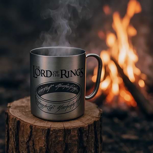 Фото - Чашка туристична 
 ABYstyle LORD OF THE RINGS One ring на карабіні (MGCM0044)