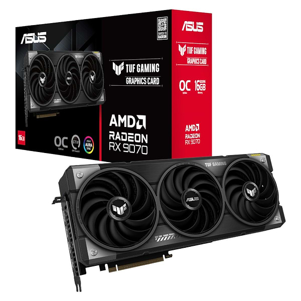 Фото - Видеокарта Asus TUF Gaming Radeon RX 9070 OC Edition 16GB GDDR6 (TUF-RX9070-O16G-GAMING)