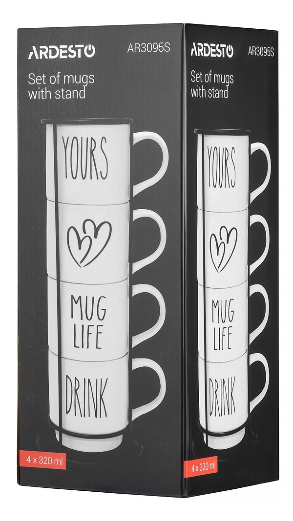 Фото - Набор чашек Ardesto 320 мл 4 шт. (AR3095S)