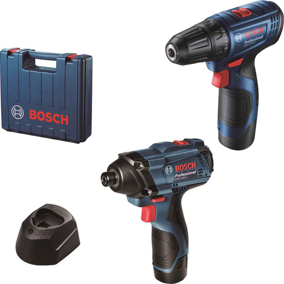 Набор электроинструментов Bosch GSR 120-LI + Гайковерт ударный GDR 120-LI +2 АКБ +ЗУ (0.601.9G8.023) - Фото 1