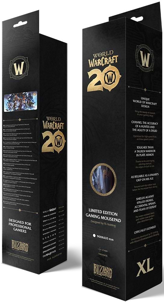 Фото - Коврик для мыши игровой Blizzard WORLD OF WARCRAFT 2th Anniversary XL (FBLMPWOW20ANN25XL)