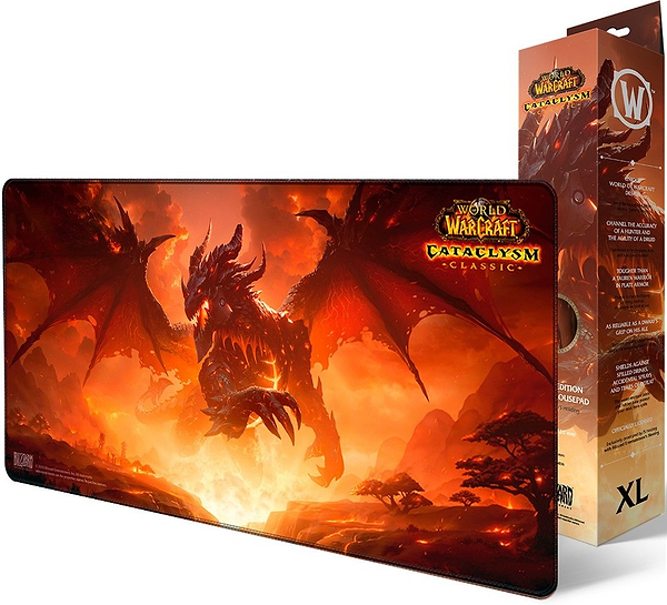 Фото - Коврик для мыши игровой Blizzard WORLD OF WARCRAFT Classic: Cataclysm Deathwing XL (FBLMPWOWCATDW25XL)