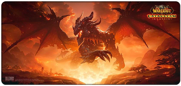 Фото - Коврик для мыши игровой Blizzard WORLD OF WARCRAFT Classic: Cataclysm Deathwing XL (FBLMPWOWCATDW25XL)