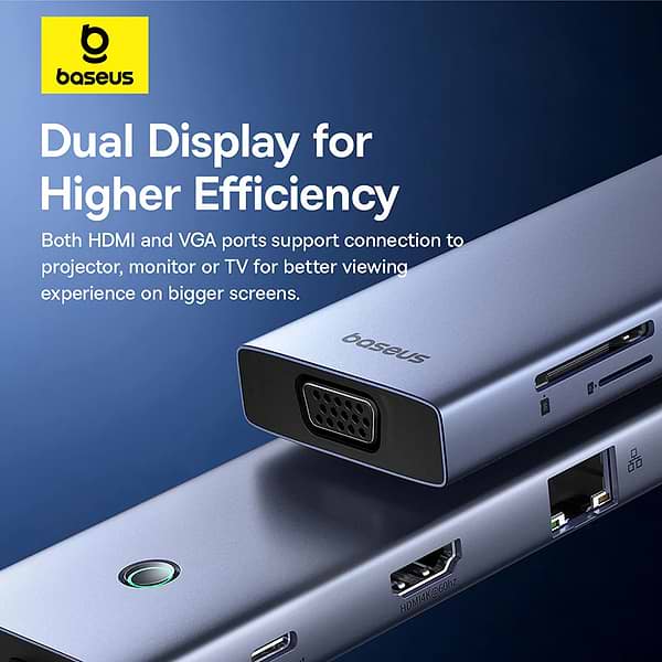 Фото - Хаб USB Baseus UltraJoy 10-Port HUB Space Grey Type-C (B0005280C811-00)