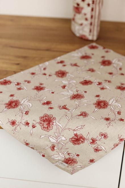 Фото - Серветка для сервірування Прованс Квіти бордо 35х45 см (031518)